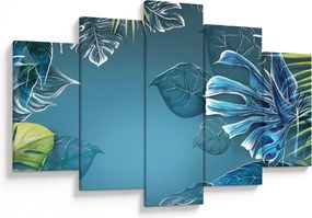 Tablou - Frunzele plantelor tropicale (150x105 cm)