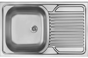 Chiuveta Deante Tango inox satinat cu cuva orientata pe stanga 80x50 cm