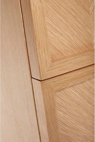 Noptieră în culoare naturală din lemn de stejar Herringbone – Hübsch