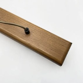 Lustră pe cablu AIDA 3xE27/15W/230V Ø 25 cm stejar/rafie