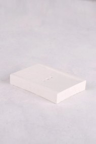 Savonieră SABUNLUK, alb, ceramica, 11x8 cm