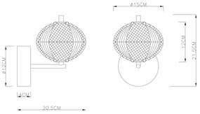 Lampă LED de perete Globo 16042W AIDA LED/7W/230V 3000K/4500K/6500K