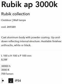 Aplica LED ambientala design modern Rubik ap 3000k NERO