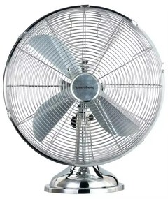 Ventilator de birou, 40 cm, Klausberg KB7538, otel, argintiu