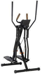 HOMCOM Bicicletă de Exercitii Eliptică cu 4 Nivele de Rezistență, Monitor LCD și 2 Roți, 90x62x150 cm, Negru | Aosom Romania