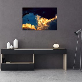Tablou cu parașutiști în ceruri (90x60 cm)