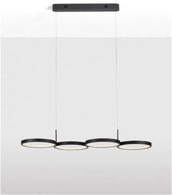 Lustra LED suspendata design modern MAGNUS R4 neagra