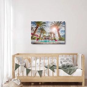 Tablou - palmier cu bazin (90x60 cm)