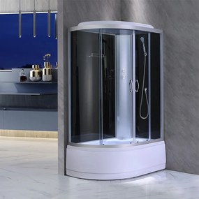 Cabină de duș Cora cu tavă adâncă și instalare pe partea dreaptă