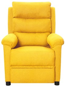 342350 vidaXL Fotoliu rabatabil, galben, material textil