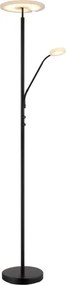 Globo 59093S - Lampă de podea LED cu reglare a intensității STANFORD 28W/230V + 5W 3000K, neagră