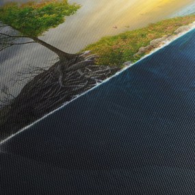 Tablou reprezentând două părți (cu ceas) (90x30 cm)