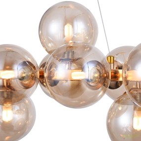 Lustra deosebita cu 25 de surse de lumina Dallas, auriu/ chihlimbar MYMOD547PL-25G