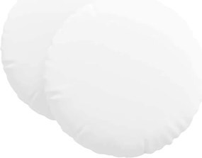 vidaXL Perne de Șezut 2 pcs Alb Ø60 x 21 cm țesătură