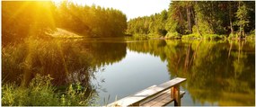 Tablou - Lac la munte (120x50 cm)