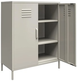 Dulap gri deschis din metal 79x100 cm Bradford – Støraa