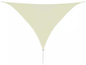 vidaXL Pânză parasolar din hdpe triunghiulară 3,6x3,6x3,6 m, crem