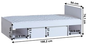 Pat, 90x195, alb arctic, ARTEMIA