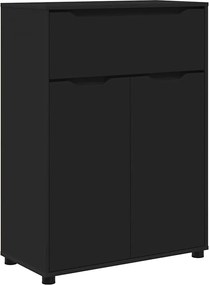 vidaXL Dulap de Baie cu raft Negru 72,5 x 36,5 x 100 cm Lemn compozit