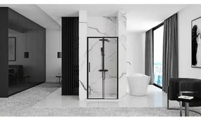 Usa de nisa culisanta Rea Rapid Slide 120 cm sticla 6 mm negru