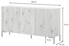 Dulap Lamellito L1  (gri bej + auriu). 1099062
