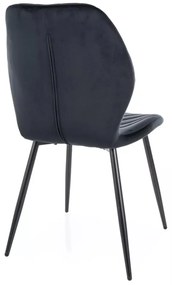 Scaun Mike velvet negru/negru Blu19