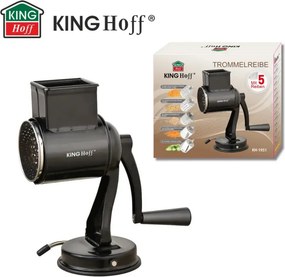 Kinghoff rabotat rotativ KH 1951, 5 atașamente detașabile, Oțel inoxidabil, Negru