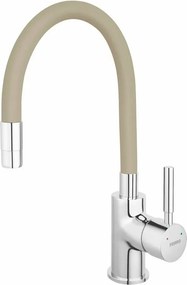 Baterie bucatarie cu pipa flexibila bej Ferro Zumba