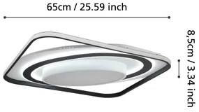 Plafonieră LED dimabilă Eglo 39864 BENALAURIA LED/28W/230V+LED/13W+ LED/2,8W + telecomandă