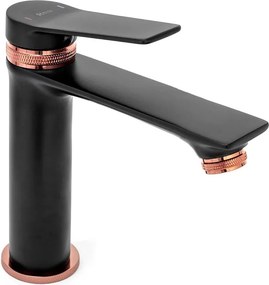 Baterie lavoar Rea Viral negru - rose gold mat