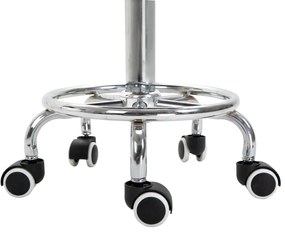 Vinsetto Taburet cu roți, taburet de masaj cu înălțime reglabilă 50-64 cm și șezut căptușit, pivotant 360°, negru | Aosom Romania