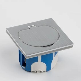 Priză încastrabilă de podea de exterior Brilagi IP55 crom mat pătrat