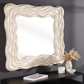 Oglinda decorativa design modern Wave 90cm greige