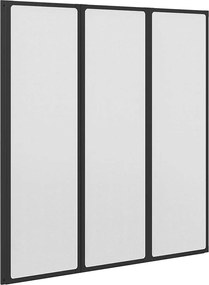 vidaXL Paravan de duș Negru 132 x 2 x 140 cm Aluminiu și PP