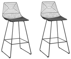 Set 2 buc scaun tip bar Bethel (negru). 1078099