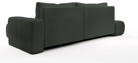Canapea colțar extensibilă ALMADA, tapițată, cu spațiu de depozitare, în L, dreapta, antracit