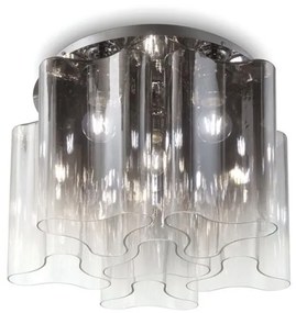 Plafoniera moderna design lux diametru 56cm, COMPO PL6 FUME 172828