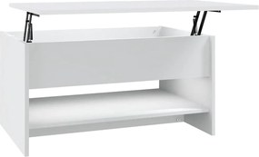 vidaXL Măsuță de cafea, alb, 80x50x40 cm, lemn compozit