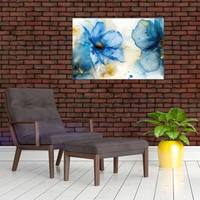 Tablou - Floral, pictură cu cerneală (90x60 cm)