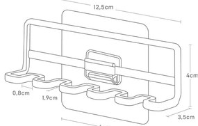 Suport pentru periuța de dinți alb autoadeziv din metal Film Hook – YAMAZAKI