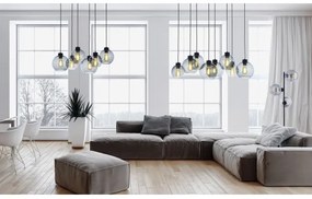 Lustră pe cablu CUBUS 6xE27/60W/230V neagră