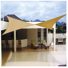 Prelata patrata pentru umbra SHADOW 5 x 5 m, bej