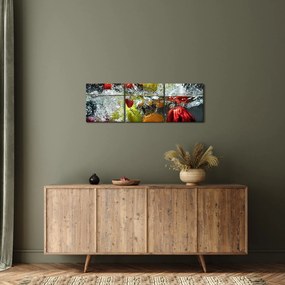 Tablou - Fructe (cu ceas) (90x30 cm)