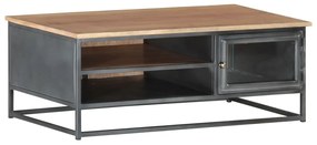 vidaXL Măsuță de cafea, gri, 90x50x35 cm, lemn masiv de acacia