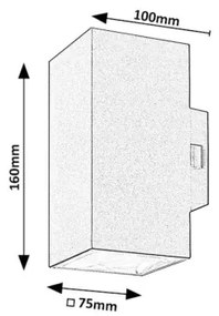 Aplică LED de exterior Rabalux 77157 URFA LED/18W/230V IP65 negru