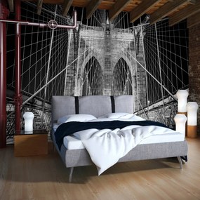 Fototapet - New York City Urban Brooklyn Bridge (254x184 cm)