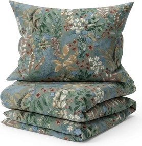 Lenjerie de pat din bumbac Renforce LUNARIA verde Dimensiune lenjerie de pat: 2 buc 70 x 90 cm | 200 x 220 cm