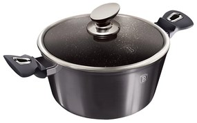 Oala marmorata cu capac 20 cm Carbon Pro Berlinger Haus BH 6892