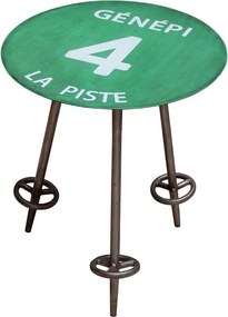 Măsuță laterală verde din metal, Ø45 cm, Génépi 4