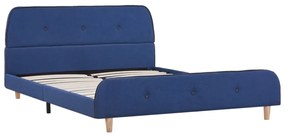 280928 vidaXL Cadru de pat, albastru, 140 x 200 cm, material textil